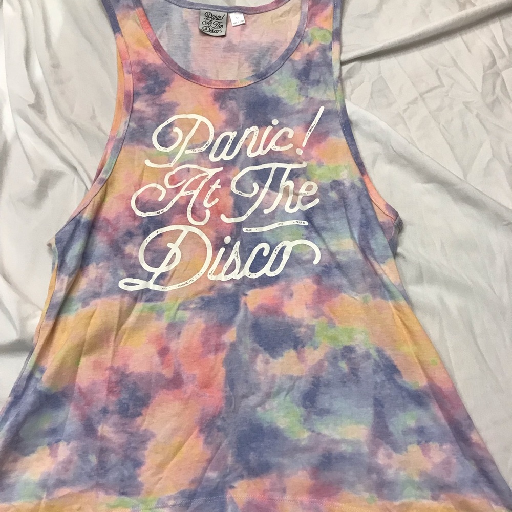 Tie dye Panic! At the disco tank top